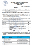 DNB Orthopaedics 2022 dec practical exam OSCE dates announced